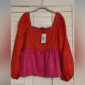 Crosby by Mollie Burch top with smocking size Large L, NWT